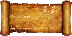 Roll Emma névjegykártya