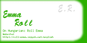 emma roll business card